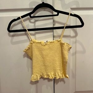 Yellow crop top